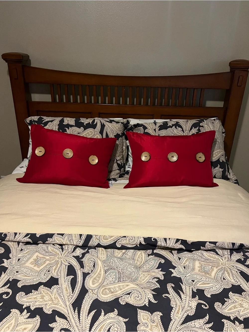 THRO by Marlo Lorenz Two Red Decorative Feather Pillows